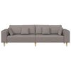 vidaXL Sofa med pude Gr&aring;brun 250 x 77 x 76 cm Stof