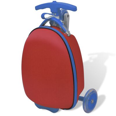 vidaXL løbehjul til børn med trolleykuffert rød
