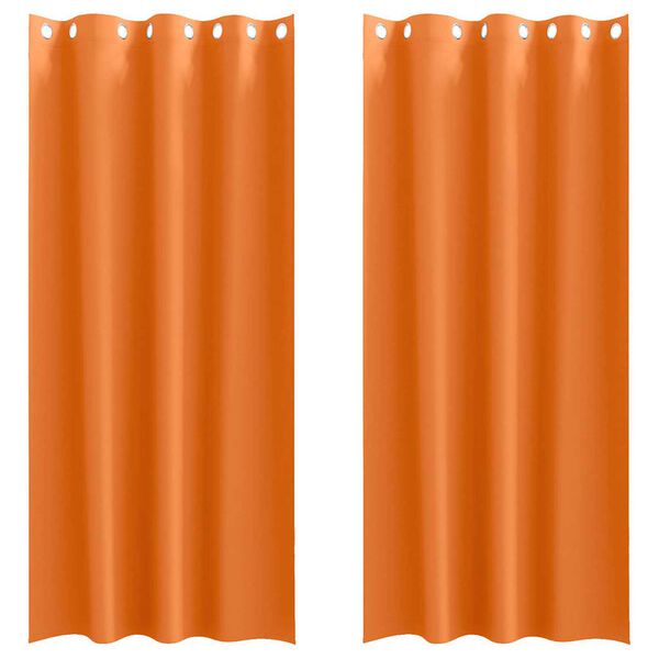 vidaXL Mørklægningsgardiner med ringe 2 pcs Lys Orange 225 x 140 cm