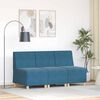 vidaXL Modulsofa enhed uden arme 3 pcs Bl&aring; 55 x 74 x 82 cm Fl&oslash;jl
