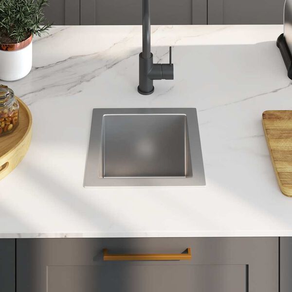 vidaXL håndlavet køkkenvask rustfrit stål