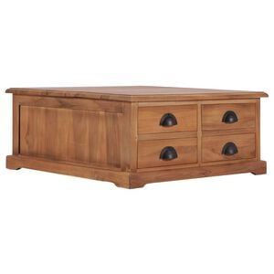 vidaXL sofabord 68 x 68 x 30 cm massivt teaktr&aelig;