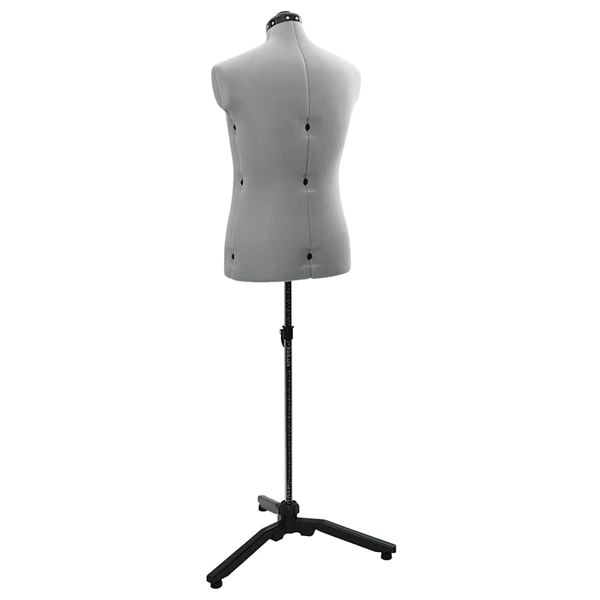 vidaXL Justérbar kjoleform til kvinder Grå 37.5-45.5 tommer Stof