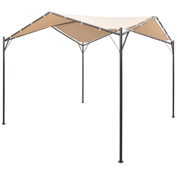 vidaXL pavillon 4 x 4 m stål beige