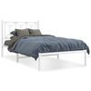 vidaXL sengeramme med sengegavl 107x203 cm metal hvid
