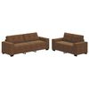 vidaXL Sofa 2 stk. Brun Stof