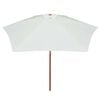 vidaXL parasol 270x270 cm træstang cremehvid