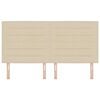 vidaXL LED sengegavl med LED -strimmellys Creme 180 cm Polyester