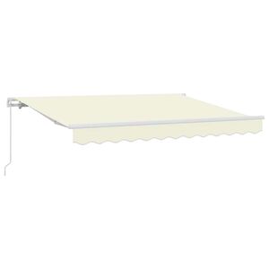 vidaXL Udtr&aelig;kkelig markise Creme 300 x 200 cm Stof