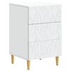 vidaXL Sengebord Hvid 43 x 39,5 x 66,5 cm Konstrueret tr&aelig;