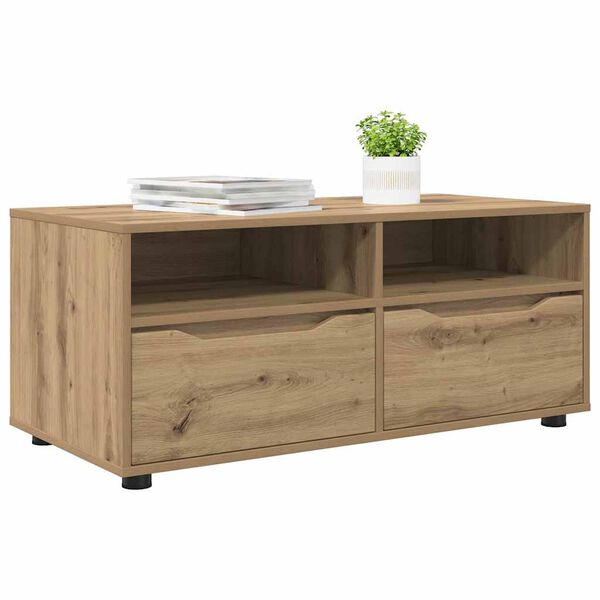 vidaXL TV-skab Artisan Egetr&aelig; 100 x 48 x 43 cm Konstrueret tr&aelig;