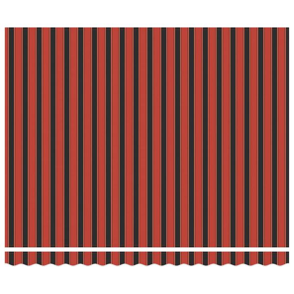 vidaXL foldemarkise 4x3 m stof og aluminium orange og brun