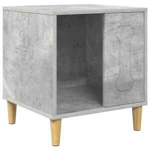 vidaXL Hundehus Betongr&aring; 44 x 42 x 49 cm Konstrueret tr&aelig;