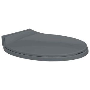 vidaXL toilets&aelig;de med soft close oval gr&aring;