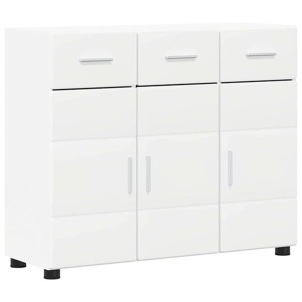 vidaXL Sideboard FLORIN Hvid 88,5 x 30,5 x 73 cm Konstrueret tr&aelig;