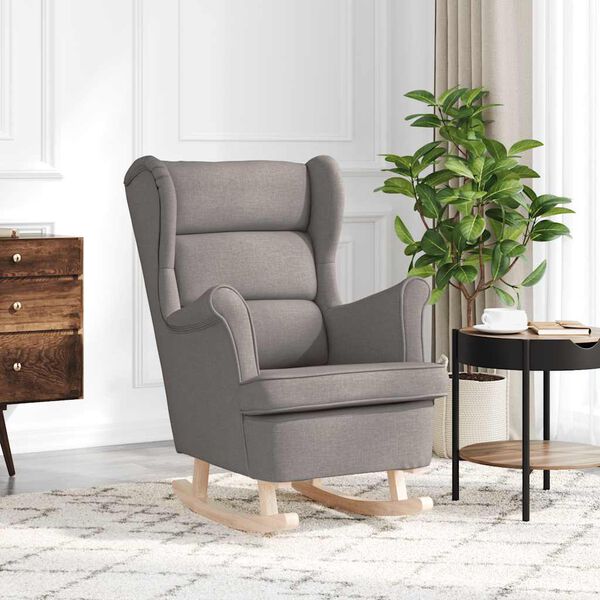 vidaXL gyngestol 74x90x102 cm stof gr&aring;brun