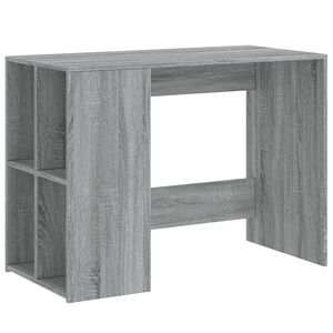 vidaXL skrivebord 102x50x75 cm konstrueret tr&aelig; gr&aring; sonoma-eg