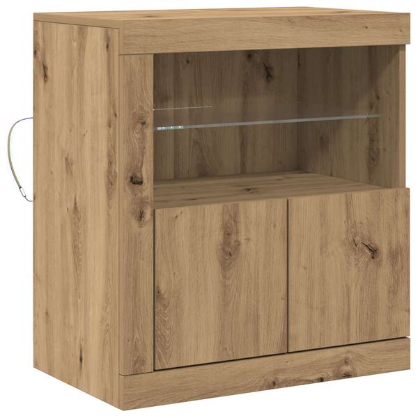 vidaXL Sideboard Brun 60,5 x 37 x 67 cm Konstrueret træ