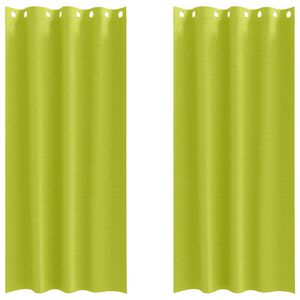 vidaXL M&oslash;rkl&aelig;gningsgardiner med ringe 2 stk. Gr&oslash;n 225 x 140 cm