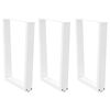 vidaXL spisebordsben V-formet 3 stk. hvid 70 x (72-73,3) cm st&aring;l