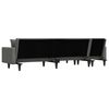 vidaXL L-formet sovesofa 275x140x70 cm stof m&oslash;rkegr&aring;