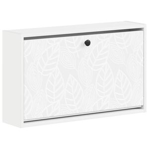 vidaXL V&aelig;gmonteret Skoskab DELFT 71 x 17 x 43 cm Konstrueret tr&aelig; Hvid