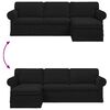 vidaXL Sofa Sort Samlede dimensioner: 245 x 138 x 80 cm (B x D x H)