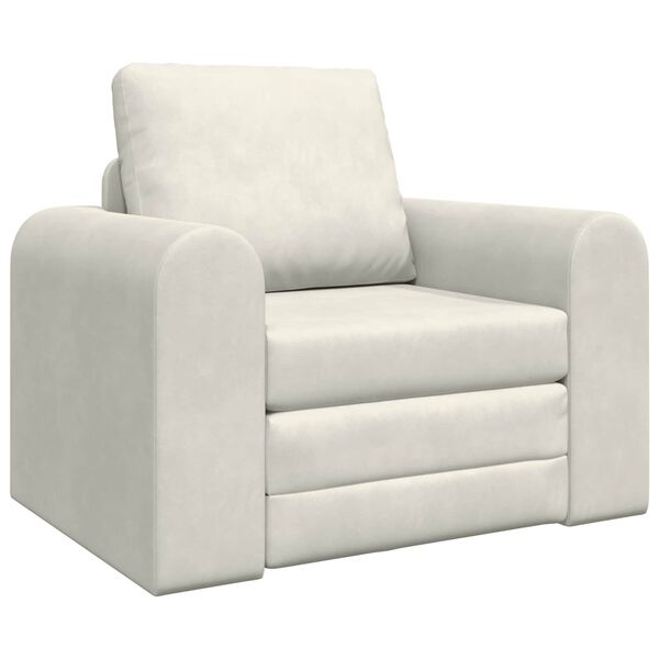 vidaXL Sovesofa Creme 98 x 71 x 83 cm Fl&oslash;jl