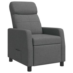 vidaXL Recliner M&oslash;rkegr&aring; Stof