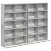 vidaXL CD Skab 2 stk. Betongr&aring; 65 x 23,5 x 97,5 cm Konstrueret tr&aelig;