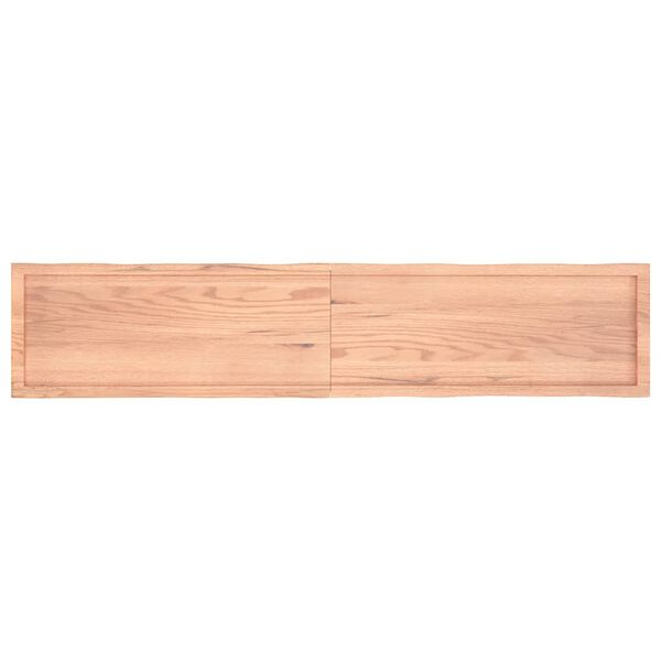 vidaXL bordplade 200x40x(2-6) cm naturlig kant behandlet tr&aelig; lysebrun