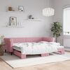 vidaXL daybed med udtr&aelig;k 90x200 cm velour lyser&oslash;d
