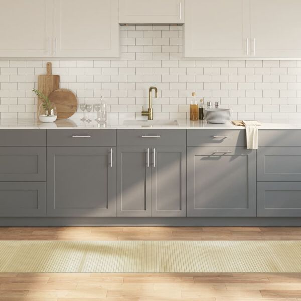 vidaXL gulvt&aelig;ppe 60x400 cm rektangul&aelig;r bambus lys naturfarvet