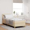 vidaXL Box spring seng med madras Creme 80 x 200 cm Stof