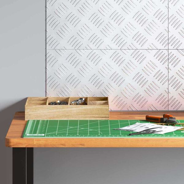 vidaXL Trappe Tread Rektangul&aelig;r 4 pcs S&oslash;lv 40 x 20 cm Aluminium