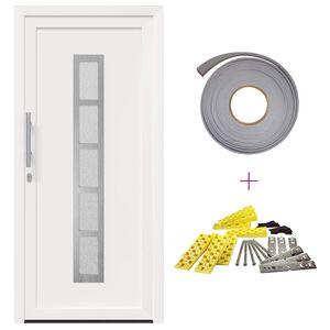 vidaXL Hovedd&oslash;r 88 x 200 cm PVC Hvid