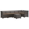 vidaXL 6-personers Have Sofa med Puder Rattan Look PP Lysegr&aring;