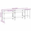 vidaXL Arbejdsbænk sæt med hylde med opbevaring 3 pcs Grå Stål
