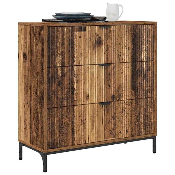 vidaXL Sideboard Gammelt tr&aelig; 79,5 x 33 x 82 cm Konstrueret tr&aelig;