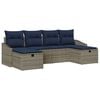 vidaXL Sofa S&aelig;t med pude 5 pcs polyrattan