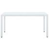 vidaXL havebord 150x90x75 cm polyrattan hvid