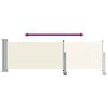 vidaXL sammenrullelig sidemarkise 80 x 300 cm cremefarvet