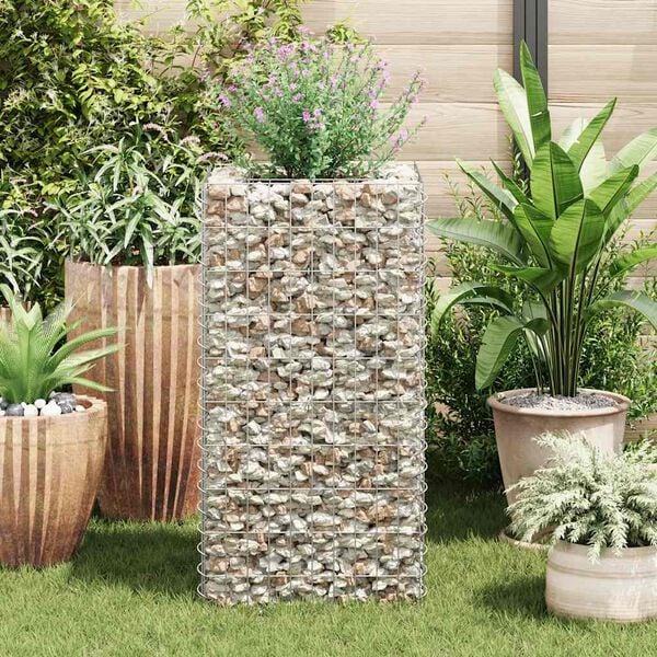 vidaXL gabion-højbed 50x50x100 cm stål