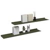 vidaXL Sv&aelig;vende hylde 2 pcs Oliven gr&oslash;n 100 x 18 x 2,5 cm St&aring;l
