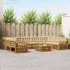 vidaXL Sofas&aelig;t med pude 10 pcs Naturlig og Beige Massivt Akacietr&aelig;
