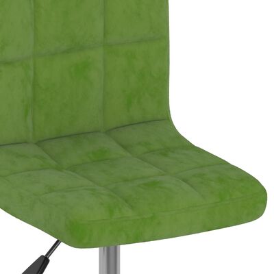 vidaXL drejelige spisebordsstole 4 stk. fløjl lysegrøn