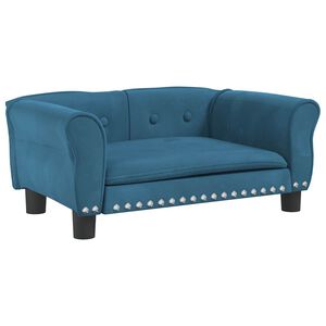 vidaXL hundeseng 70x45x30 cm velour bl&aring;