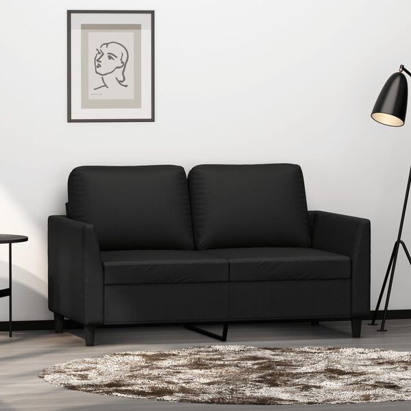 vidaXL 2-personers sofa 120 cm kunstl&aelig;der sort