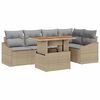 vidaXL Havesofa S&aelig;t 6 stk. Beige og gr&aring;