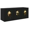 vidaXL V&aelig;gh&aelig;ngt TV Skab BREMEN 102 x 33 x 40 cm Sort eg